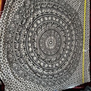 100% Cotton Elephant Mandala Duvet, India